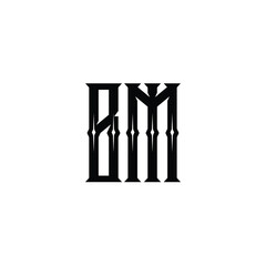 BM monogram logo design letter text name symbol monochrome logotype alphabet character simple logo