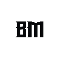 BM monogram logo design letter text name symbol monochrome logotype alphabet character simple logo