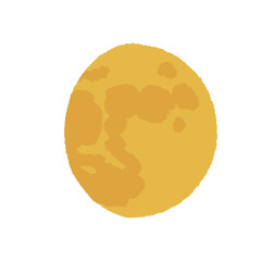 アナログ手描き風の月