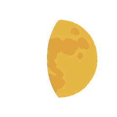 アナログ手描き風の月