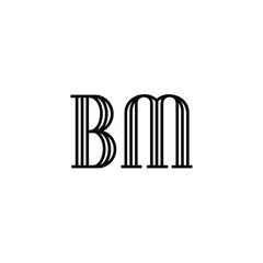 BM monogram logo design letter text name symbol monochrome logotype alphabet character simple logo