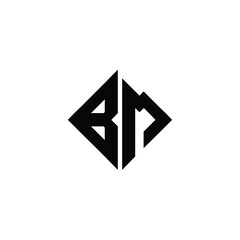 BM monogram logo design letter text name symbol monochrome logotype alphabet character simple logo