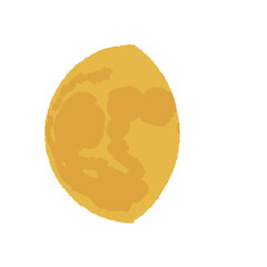 アナログ手描き風の月