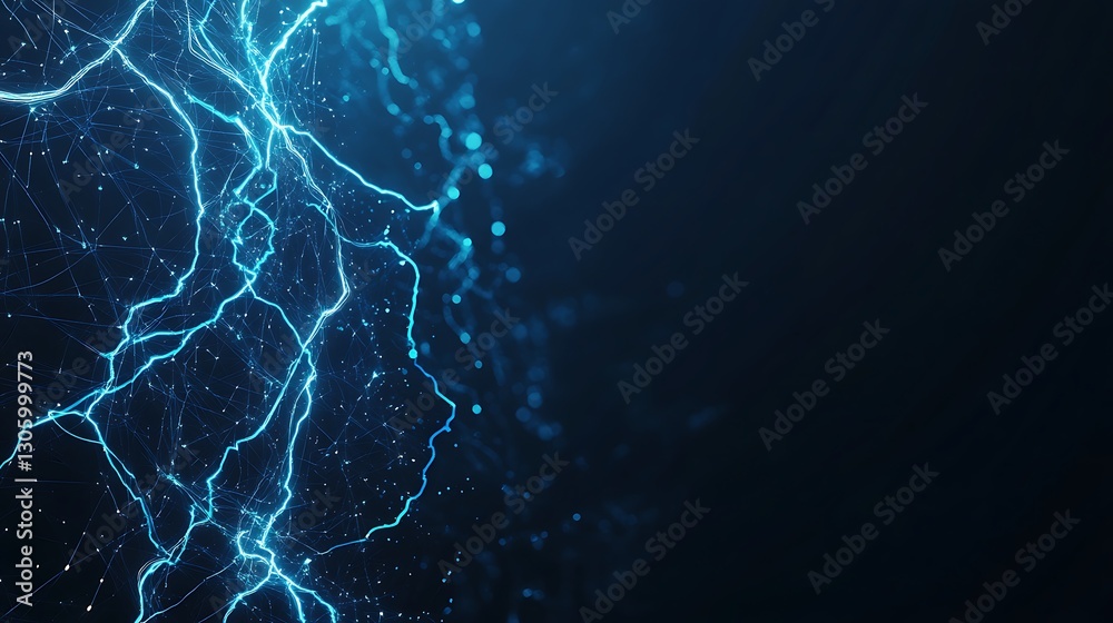 Poster visual of renewable energy with dynamic neon effects, ideal for showcasing eco-friendly concepts and