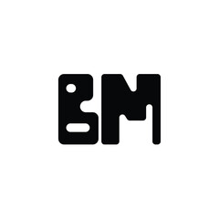 BM monogram logo design letter text name symbol monochrome logotype alphabet character simple logo