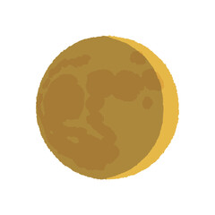 アナログ手描き風の月