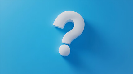 The Unknown Awaits A Symbol of Curiosity on a Blue Backdrop