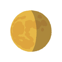 アナログ手描き風の月