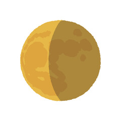 アナログ手描き風の月