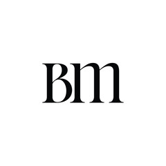 BM monogram logo design letter text name symbol monochrome logotype alphabet character simple logo