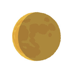 アナログ手描き風の月