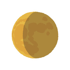 アナログ手描き風の月