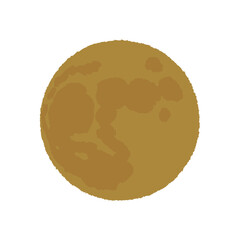 アナログ手描き風の月