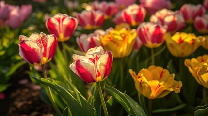 Fototapeta premium Beautiful tulip flower in Spring.