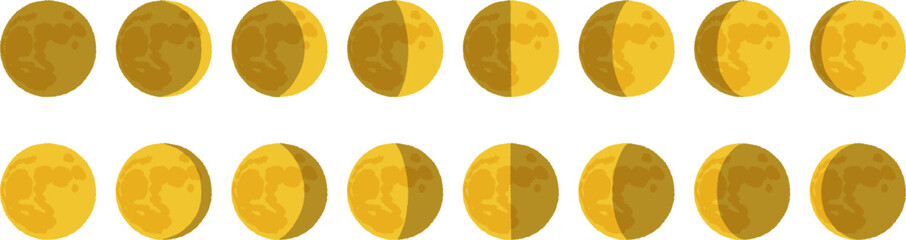 アナログ風の月の満ち欠け