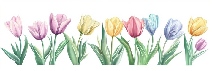 Obraz premium Beautiful tulip flower in Spring.