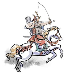 騎射-馬上から矢を放つ