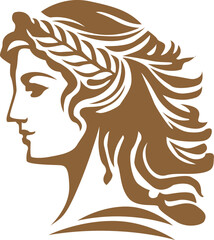 Roman woman with silhouette style