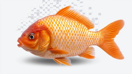 Orange Fish Profile View Studio Shot
