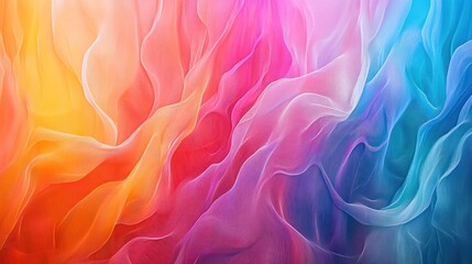 Obraz premium Colorful flowing fabric with abstract background light