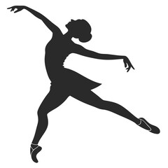 Salsa Ballet Dancer Silhouette vector illustration