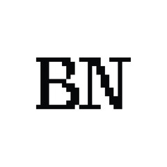 BN monogram logo design letter text name symbol monochrome logotype alphabet character simple logo
