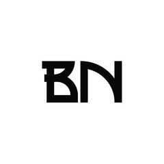 BN monogram logo design letter text name symbol monochrome logotype alphabet character simple logo