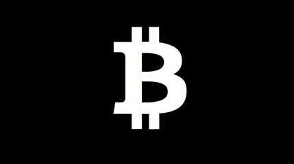 Obraz premium Bitcoin Symbol on Black Background