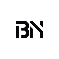 BN monogram logo design letter text name symbol monochrome logotype alphabet character simple logo