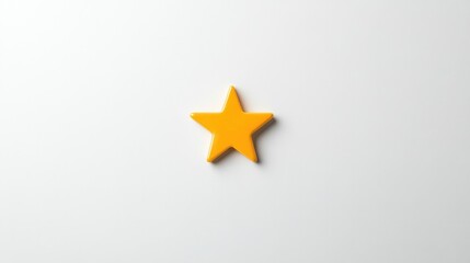 Obraz premium single bright yellow european star emblem stands prominently centered on pristine white background symbolizing and