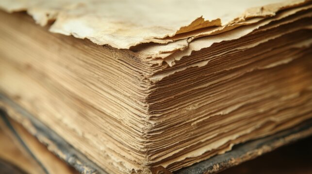 Close-Up of Old Book Pages