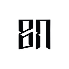 BN monogram logo design letter text name symbol monochrome logotype alphabet character simple logo