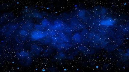 Fototapeta premium Starry Night Sky with Stars and Dark Blue Galaxy Background