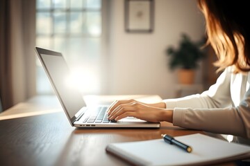 Fototapeta premium Laptop Notebook isolate blank screen display mockup pc. 