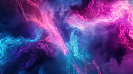 Obraz premium Colorful nebula clouds swirling in deep space background for design