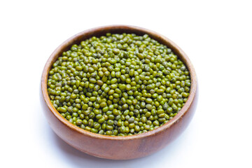 Mung bean on white background.