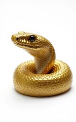 Fototapeta premium Handcrafted Golden Snake Sculpture