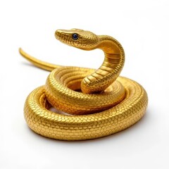 Obraz premium Handcrafted Golden Snake Sculpture