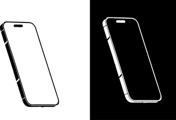 smartphone vector on white background