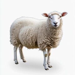 Fototapeta premium Sheep transparent PNG with shadow