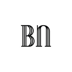 BN monogram logo design letter text name symbol monochrome logotype alphabet character simple logo