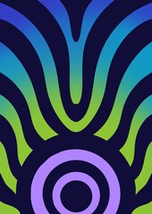 Circle trippy psychedelic illustration