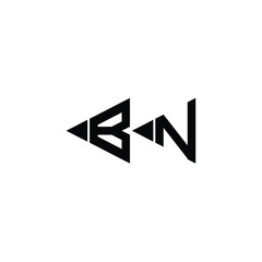 BN monogram logo design letter text name symbol monochrome logotype alphabet character simple logo