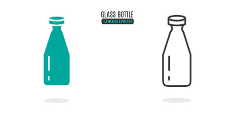 Illustration symbol. Glass bottle abstract illustration design. Stock vector icon.