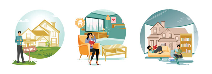 Real estate agent. Home staging. Real estate virtual tour.