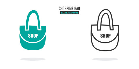 Illustration symbol. Shopping bag abstract illustration design. Stock vector icon.