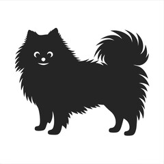Pomeranian Dog Silhouette vector illustration