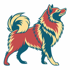 Pomeranian Dog Silhouette vector illustration
