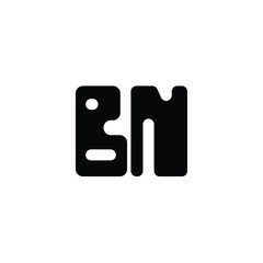 BN monogram logo design letter text name symbol monochrome logotype alphabet character simple logo