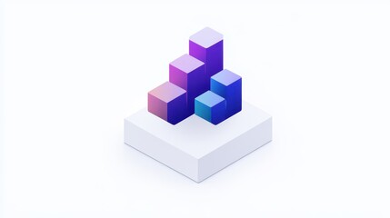Obraz premium Abstract geometric shapes with vibrant colors on a minimalist background